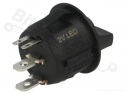 Snap-in on/off toggle switch with LED